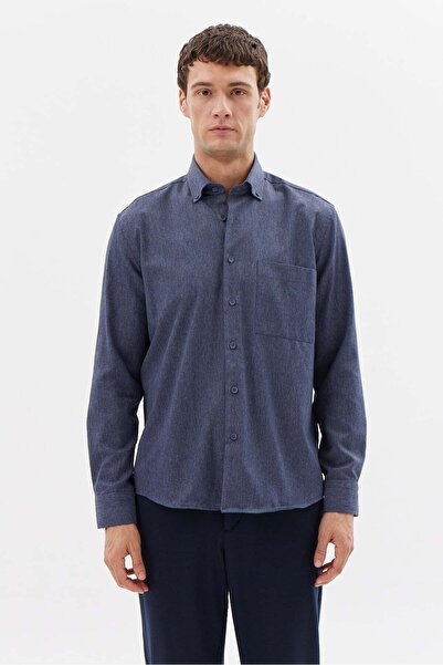 PAULMARK Men's Pocketed Collared Buttoned Regular Shirt