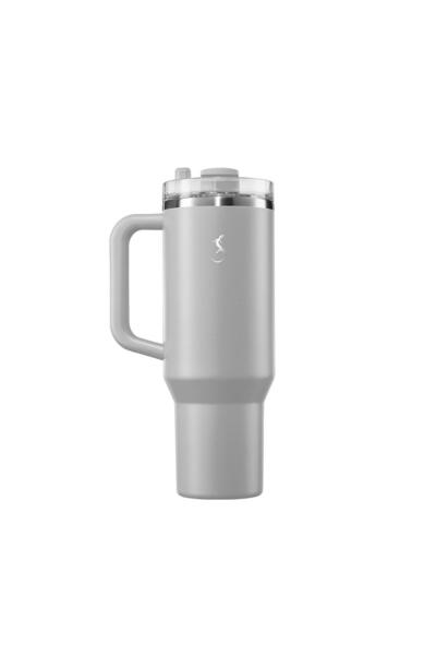Lurch - “Big Cup” 1.2 L Granit Gri, Paslanmaz Çelik Termos - Uzatılabilir Pip...