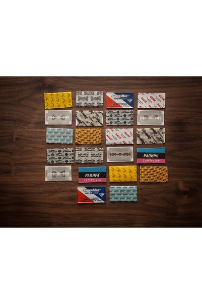 HitDukkan Karışık Marka 22'li Paket Tıraş Bıçağı - Klasik Jilet Çeşitleri (22 Adet)