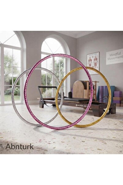 abnturk 3 Adet Canlı Renk Metalize plastik Hulahop Çocuklar ve 35-45 kg Her y...