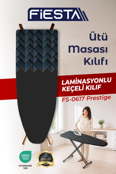 Fiesta FS-0617 Prestige Dijital Baskı Ütü Masası Kılıfı Örtüsü Bezi (KALIN KEÇE HEDİYELİ)