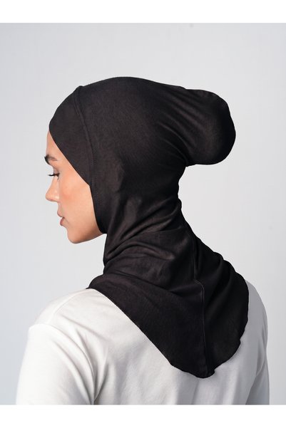 ec ecardin Cross Hijab Neck Collar Bonnet - Black - (St232), (Id 3423201)