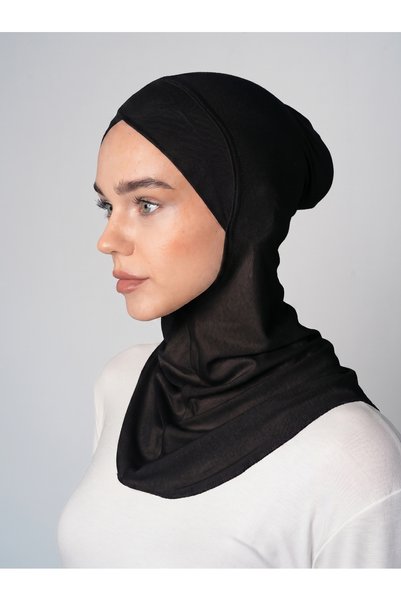 ec ecardin Cross Hijab Neck Collar Bonnet - Black - (St232), (Id 3423201)
