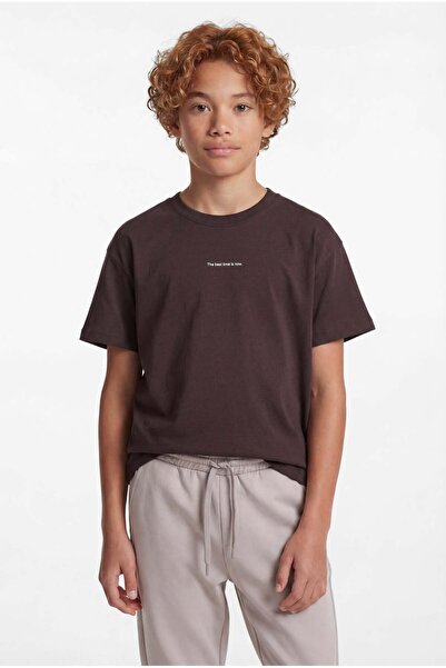PAULMARK Μπλουζάκι για αγόρια με στάμπα κειμένου, Oversize Basic