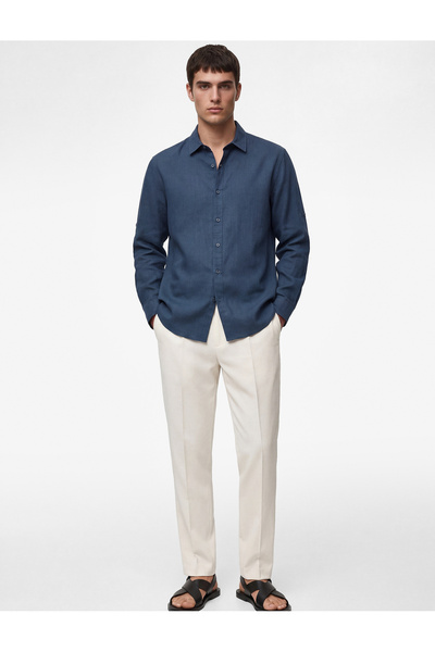 Koton Regular Fit Classic Collar Cotton Long Sleeve Shirt