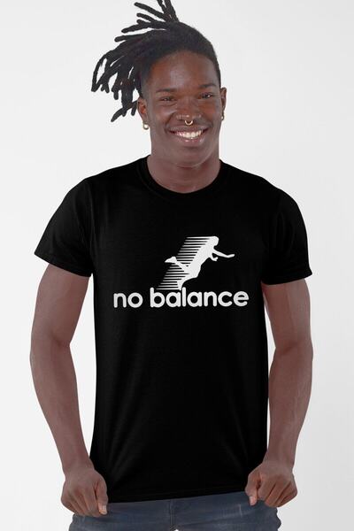 ROCKANDROLL Ανδρικό μπλουζάκι No Balance Μαύρο κοντομάνικο