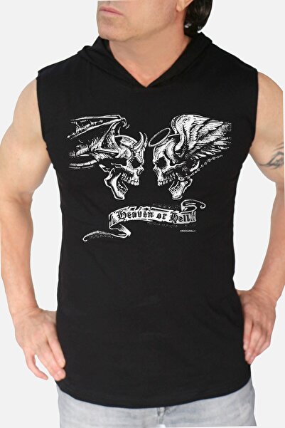 ROCKANDROLL Tricou fără mâneci cu glugă Angel Devil