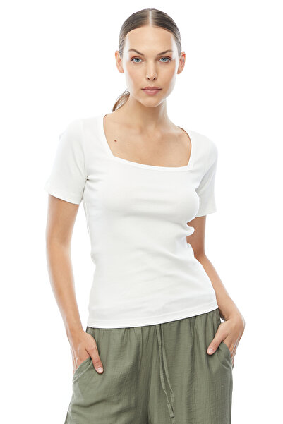 PAULMARK Square Collar Basic T-shirt