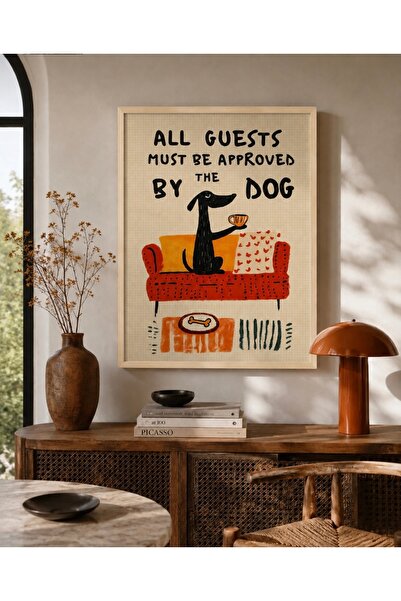 Boho wellness studio – All Guests Must Be Approved By The Dog 2 Çerçeveli MDF...