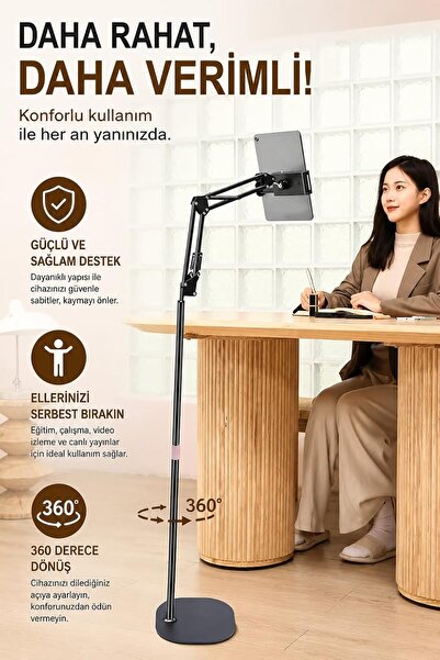 Coverzone Συμβατή με iPad Βάση για tablet με περιστρεφόμενη κεφαλή και μεταλλ...