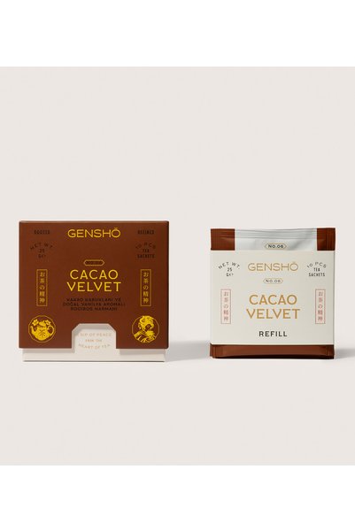 Cacao Velvet 10'lu Tea Sachets + 10'lu Refill Paketi - Rooibos Harmanı 2.5 gr x 20 adet