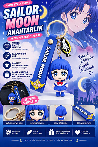 Genel Markalar Sailor Moon Ay Savaşçısı Anime Karakter Anahtarlık Ve Çanta Ak...