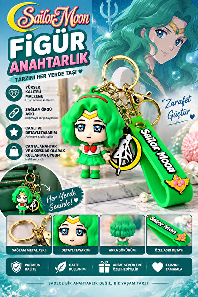 FG KONNİCHİWA Sailor Moon Moon Warrior Anime Character Keychain And Bag Acces...