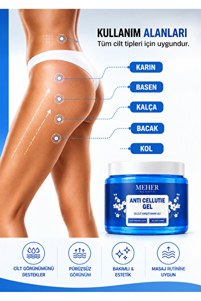 MEHER BEAUTY Selülit Ve Çatlak Giderici Vücut Şekillendirici Jel 250 ml
