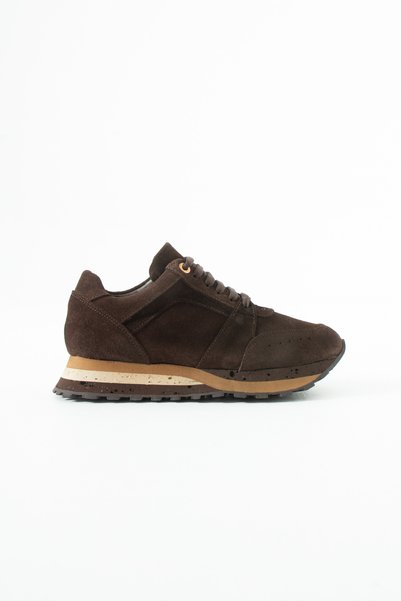 dericia shoes Scarlet Women's Genuine Leather Brown Suede Casual Sneaker