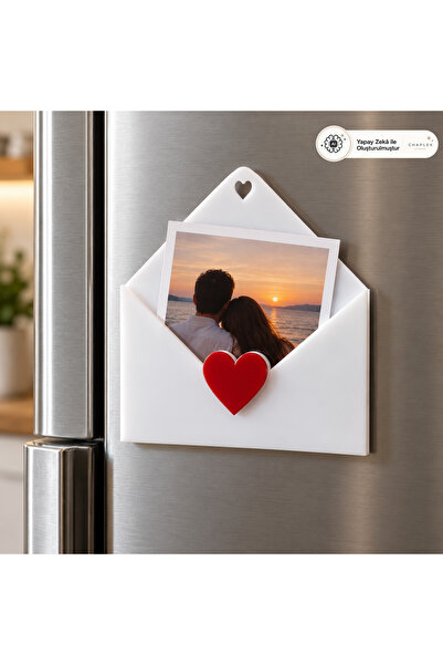 Chaplex Pleksi Zarf Magnet – Fotoğraf ve Anı Dekoru 💌
