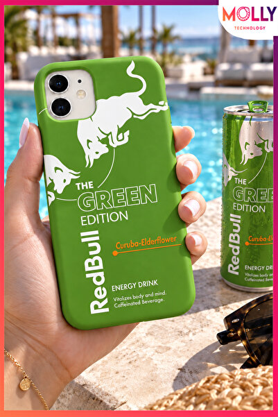 Molly iPhone 11 İçin Fıstık Yeşili Redbull The Green Edition Desenli İçi Kadi...
