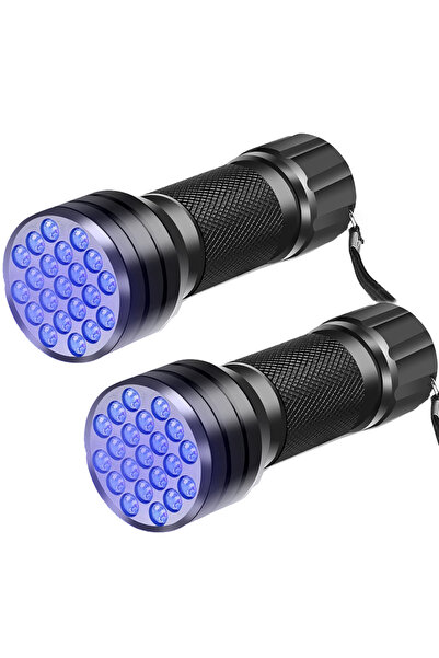 Choice 2 pack Portable 21 LED UV Ultraviolet Flashlight Blacklight 395NM Mini...