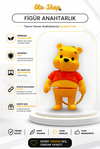 OTOSHOPTR Winnie the Pooh Bear Keychain & Bag Ornament (Animated) Gift, Toy K...