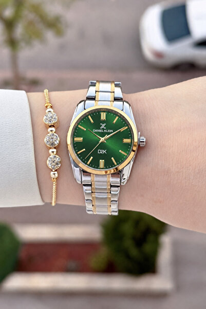 Daniel Klein Kadranı Yeşil Kordonu Sarı Silver Renk 30 Mm 24 Ay Garantili Kad...