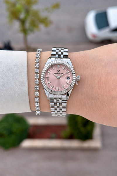 Daniel Klein Kadranı Pembe Kordonu Silver Renk 28 Mm 24 Ay Garantili Kadın Ko...