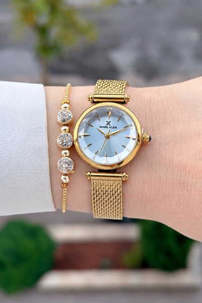 Daniel Klein Kadranı Mavi Kordonu Sarı Renk 26 Mm 24 Ay Garantili Kadın Kol S...