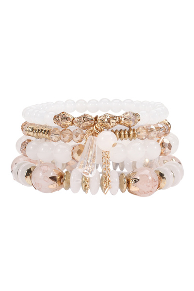 Choice white Bohemian Stackable Bead Bracelets for Women Multilayered Bracele...