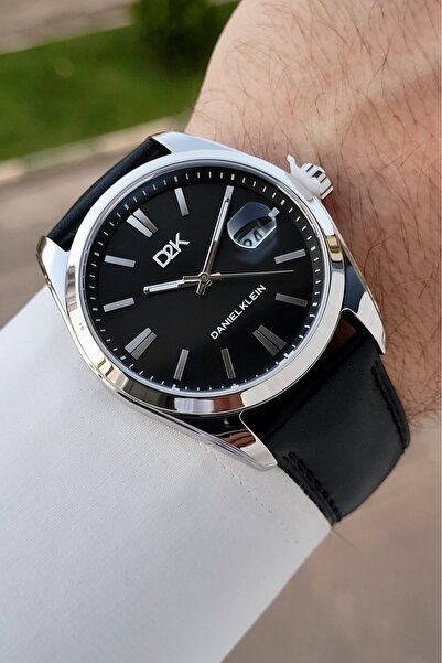Daniel Klein Gray Case, Black Strap, 42 Mm, Same as in the Image, Men's Wrist...