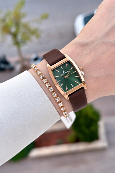 Daniel Klein Kasaza Rose Dial Green Color 23 mm Women's Wristwatch Same as Pi...
