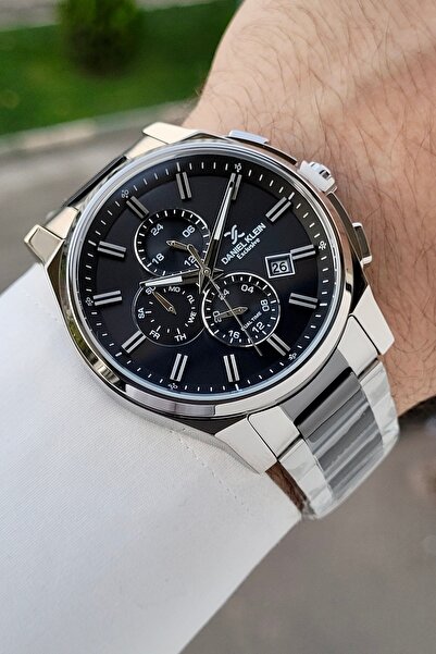 Daniel Klein Gray Black Color 44 mm Functional Men's Wristwatch Same as in th...