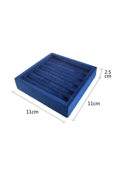 Choice Dark blue Soft Velvet Ring Tray Jewelry Display & Storage Organizer fo...