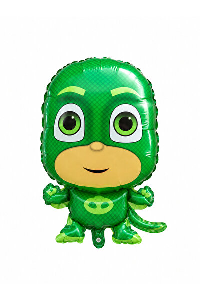 Parti dolabı Pijamaskeliler Kertenkele Gekko Folyo Balon Pija Masks Uçan Balon