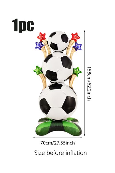 Choice Other 1pc 1pc Standing Five-Star Soccer Ball Balloon with Aluminum Foi...