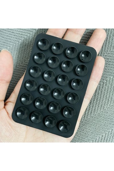 DUTRIEUX Black Candy Color Silicone Phone Mount - 3M Adhesive Backing & Non-S...