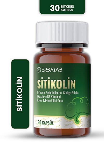 Erbatab Sitikolin – L-Tirozin, Fosfatidilserin, Ginkgo Biloba Ekstraktı ve B6...