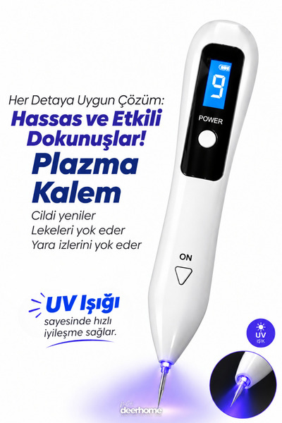 MCA Deerhome UV Işıklı Profesiyonel Plazma Laser Pen Mole Akne, , Ben, Dövme,...