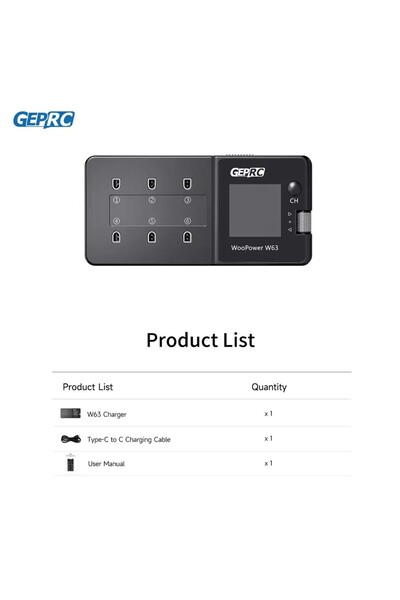 Choice WooPower W63 GEPRC WooPower W63 100w Smart Battery Charger Charged for...