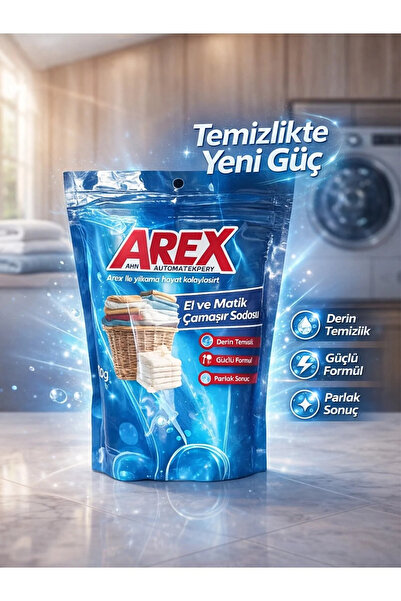 AREX AHN AREX El ve Matik Çamaşır Sodası (500 gr) | Leke Çıkarıcı, Kireç Önle...