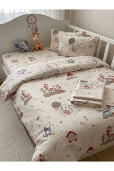 Erca Home Tekstil Ürünleri Baby Elastic Sheet and Pillowcase Duvet Cover Set ...