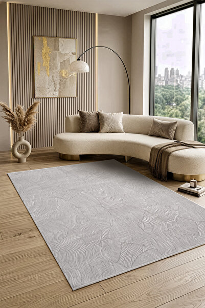 Karmen Halı Luxia LU001G Gri Akrilik Modern Salon Koridor Yatak ve Oturma Odası Halısı