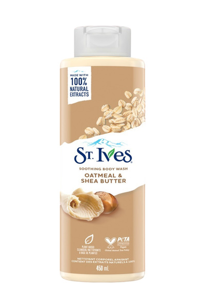 St. Ives Soothing Body Wash Moisturizing Cleanser Oatmeal & Shea Butter 450 ml