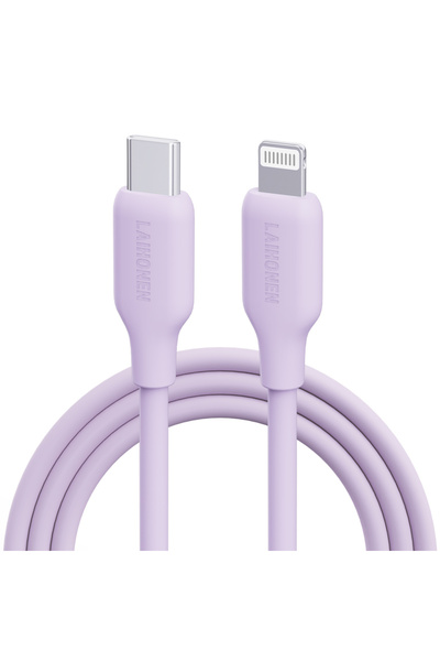 Choice 1m 1PC Purple Fast Charging Liquid Silicone Cable for iPhone 14 Pro 13...