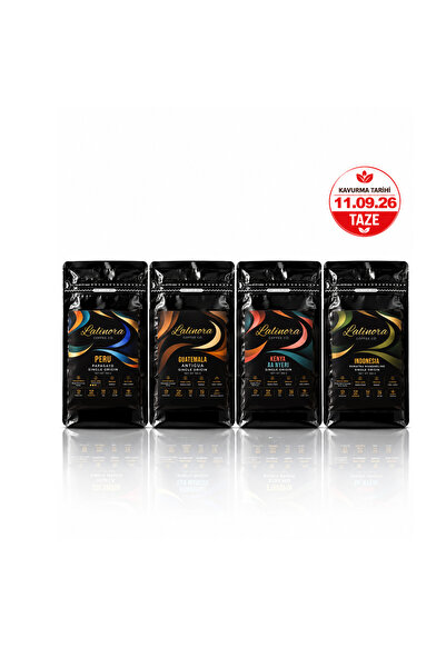 Lalinora Coffee Co 400G - 4'lü Deneme Seti Çekirdek Kahve Espresso & Filtre P...