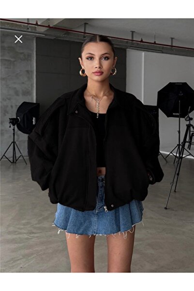 Reysamoda Kadın Oversize Sürt Bomber Ceket