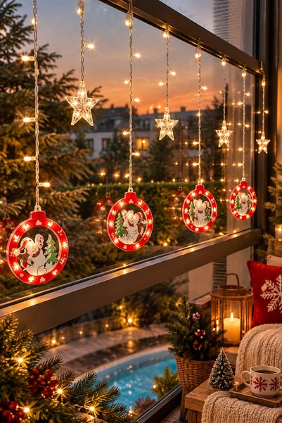 MAGICLEDCORNER Kardanadam Yılbaşı Top Perde Led
