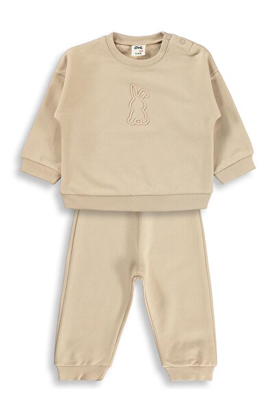 Civil Baby Düz Basic 6-18 Ay Takım - Bej
