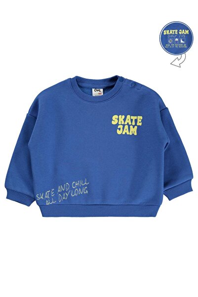 Civil Baby Skate Jam Baskılı 6-18 Ay Sweatshirt - Mavi