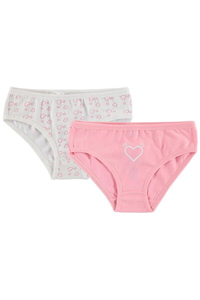 Civil Girls Cute Kalp 2-12 Yaş Kız Çocuk 2'li Külot - Standart