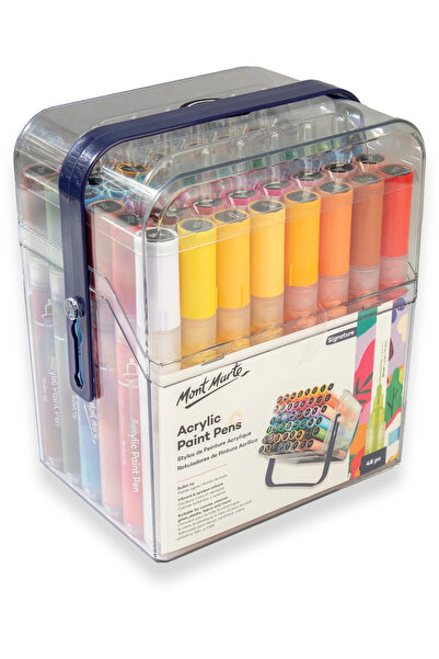 Mont Marte Acrylic Paint Pens, Broad Tip, Set of 48 (in Box)