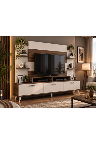 Decorotika Diana TV Ünitesi 180 cm | 120 cm TV Alanı | 50” Uyumlu | Modern Ra...